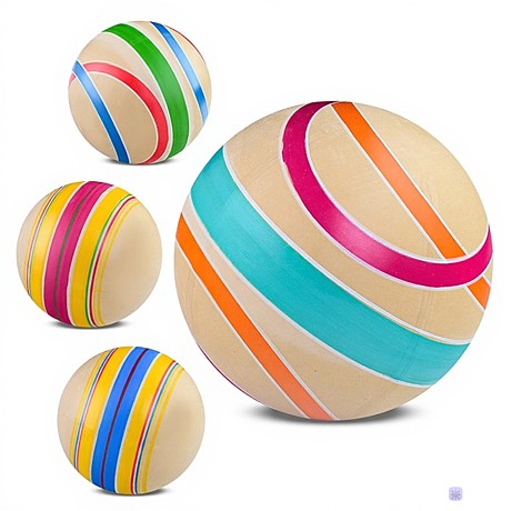 Мяч полый резиновый ЭКО ручное окрашивание, d-150 мм, Арт. Р7-150