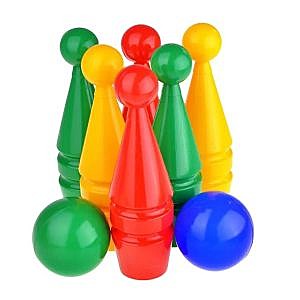 Кегли игра 8 предметов (кегли 6шт., шар 2шт.), Арт. У472