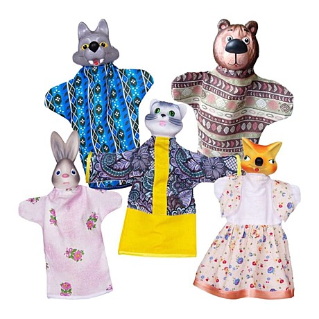 Кукольный театр Кот и лиса (5 персонажей). Арт. СИ-687