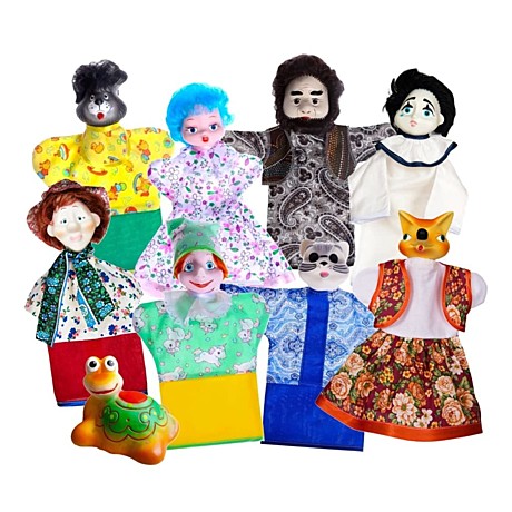 Кукольный театр Буратино (9 персонажей). Арт. СИ-1067