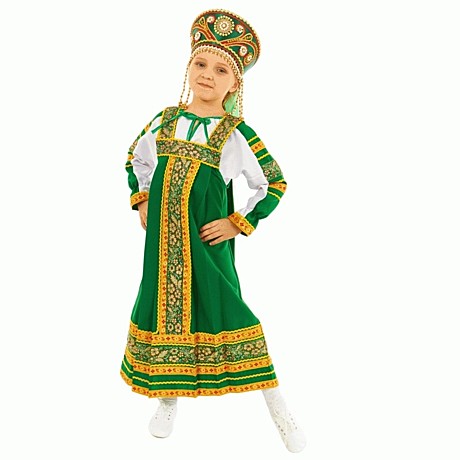 Костюм Настенька (цв. зеленый) детский. Арт. БГ-Настя_зел_дет